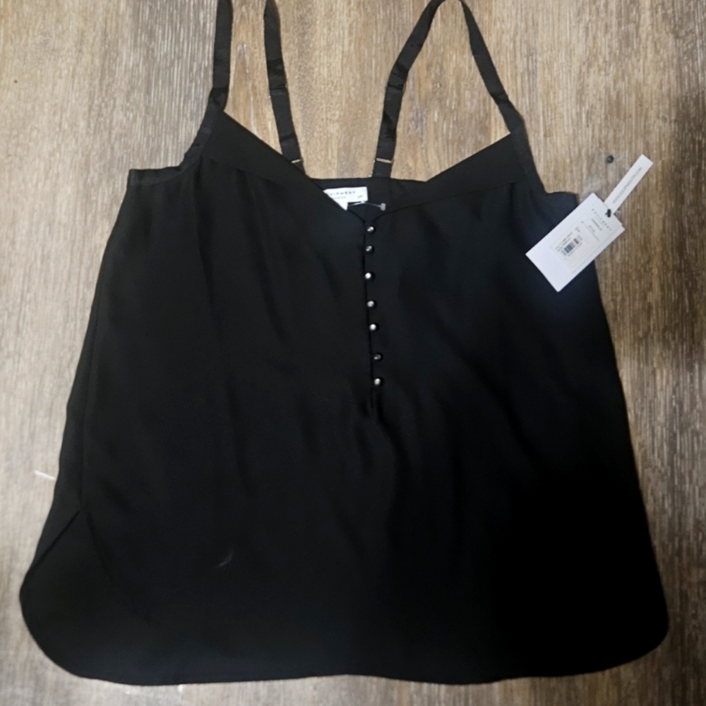 Equipment Femme Chandelle Elegant Black Women's Top S/P NWT